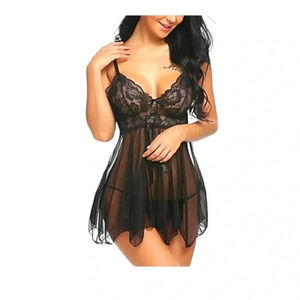 Black  baby doll with Thong. New in Bag